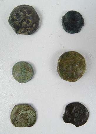GAULOISES. Lot de 6 bronzes - Senones - Gaule 