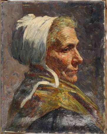 FLOUR Jules (1864 -1921) Portrait de femme, de 