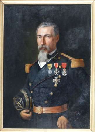 ECOLE FRANCAISE XIXe. Portrait d'un Lieutenant 