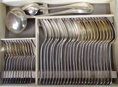 ERCUIS - Ménagère de couverts en métal argenté 