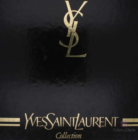 YVES SAINT LAURENT - Collier en métal plaqué or à 