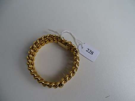 Bracelet maille américaine en or jaune 18K 