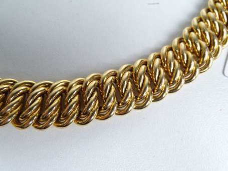 Bracelet maille américaine en or jaune 18K 