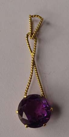 Pendentif en or jaune torsadé 18K (750°/00) 