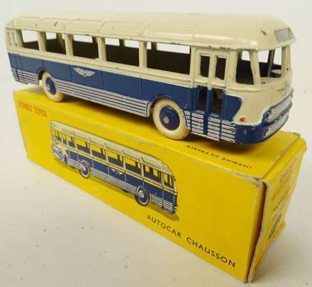 Dinky toys - Autocar Chausson bleu , deux, trois 