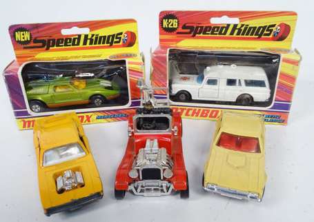 Matchbox - Lot de 5 voitures  (2 en boite ) 