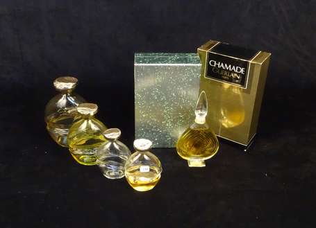 GUERLAIN (années 1970) - Lot comprenant 4 flacons 