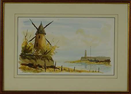 LAIME Gérard (1939) - Moulin au bord de l'eau. 