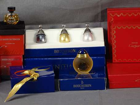 Lot de coffrets de miniatures Cartier et 