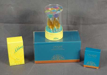 Lalique : lot de 2 coffrets de miniatures et de 