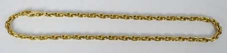 Collier maille tresse en or jaune 18K (750°/00), 