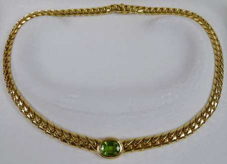 Collier en or jaune 18K (750°/00) maille gourmette