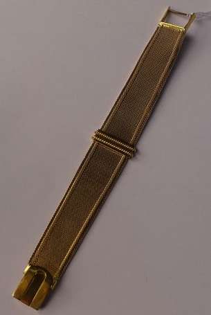 Bracelet ruban en or jaune 18K (750°/00), fermoir 