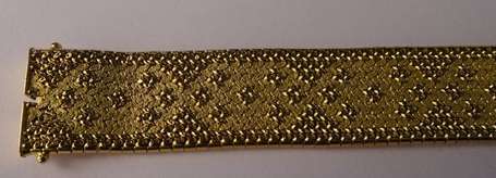 Bracelet ruban en or jaune 18K (750°/00) à maille 