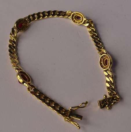 Bracelet gourmette en or jaune 18K (750°/00), la 