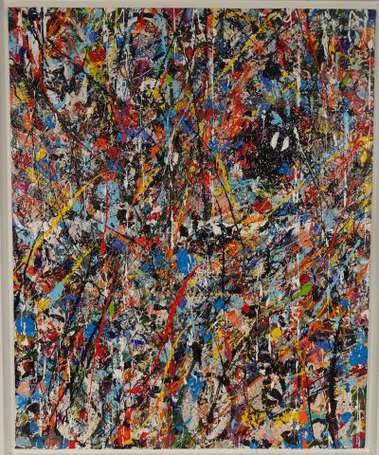 LECUYER Bruno (1968-). Abstraction. Huile sur 