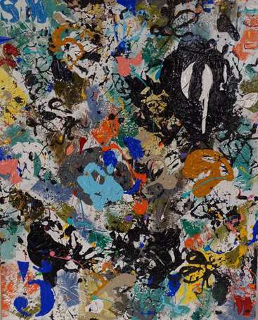 LECUYER Bruno (1968-). Abstraction. Huile sur 