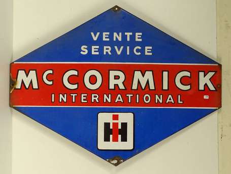 MAC CORMICK : Plaque émaillée hexagonale. 