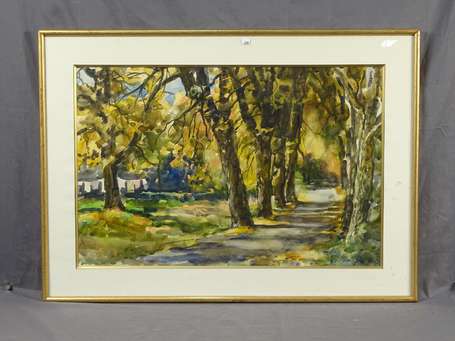 PETROV Nicolas (1919- ) Chemin sous bois. 