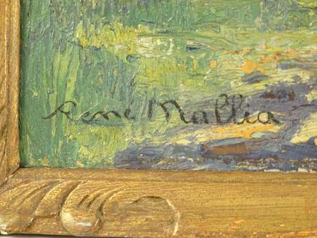 MALLIA René (1885 - 1931) Paysage sous bois. Huile