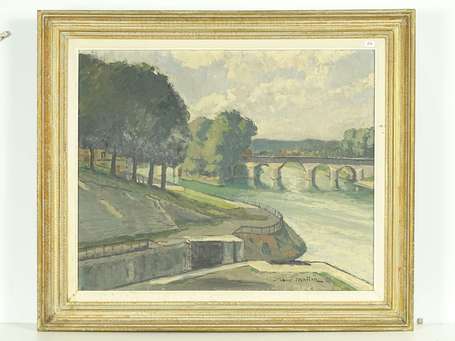 MALLIA René (1885 - 1931) Joinville le pont. Huile