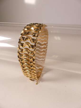 Bracelet ruban semi-articulé en or jaune 18K 