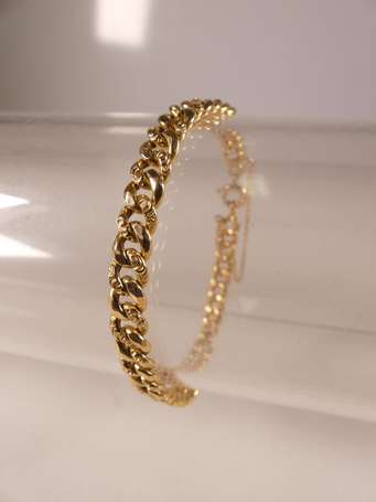 Bracelet maille gourmette en or jaune 18K 