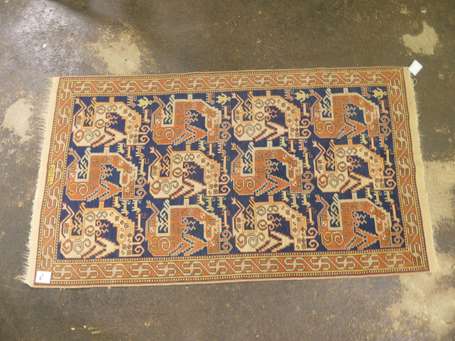 Tapis turc (chaine, trame et velours en laine), 