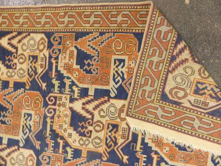 Tapis turc (chaine, trame et velours en laine), 