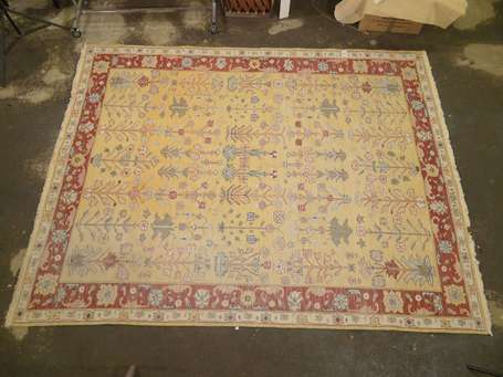 Tapis indien (chaine, trame et velours en laine), 