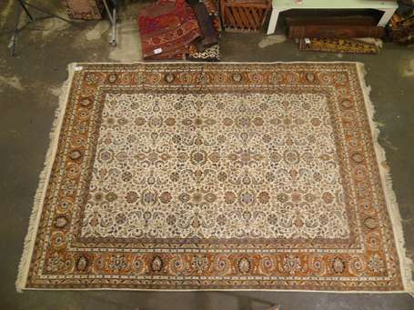 Tapis indo-persan (chaine, trame et velours en 