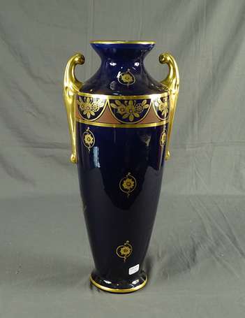 TOURS, Manufacture JAGET et PINON - Grand vase 