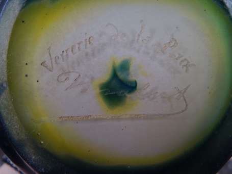 VERRERIE DE LA PAIX, Jules MABUT. Vase piriforme à