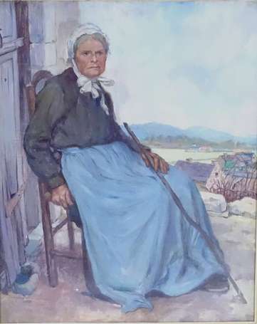JEANNIOT Georges (1848-1934) - Vieille femme sur 