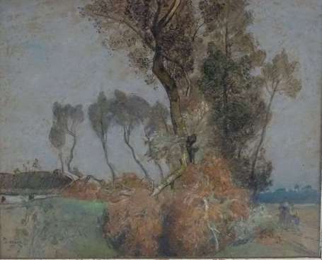 LEPERE Auguste (1849-1918) L'arbre fracassé. 