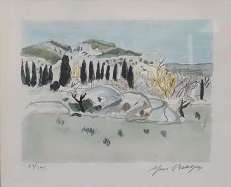 BRAYER Yves (1907-1990) Paysage provençal. 