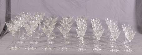 BACCARAT - Partie de service de verres 39 pièces 