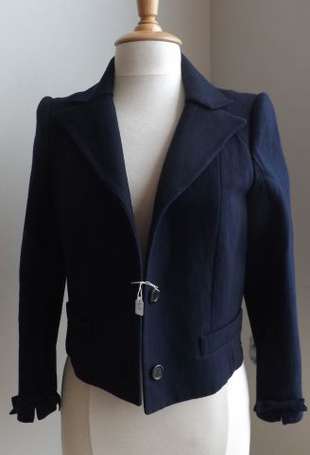 LOUIS VUITTON - Veste spencer en laine bleu marine