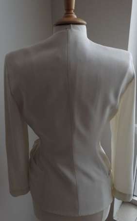 THIERRY MUGLER - Veste cintrée en polyester blanc,