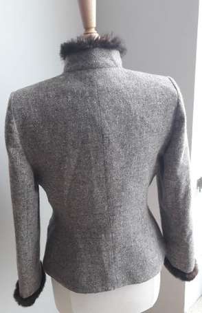 GIVENCHY Couture - Veste en lainage chiné, le col 