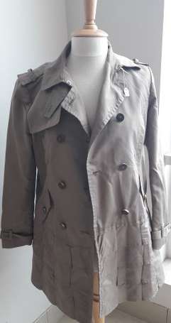 VALENTINO - Trench en soie et polyester couleur 