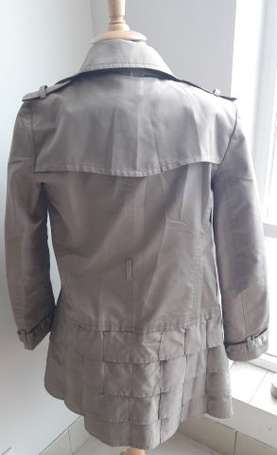 VALENTINO - Trench en soie et polyester couleur 