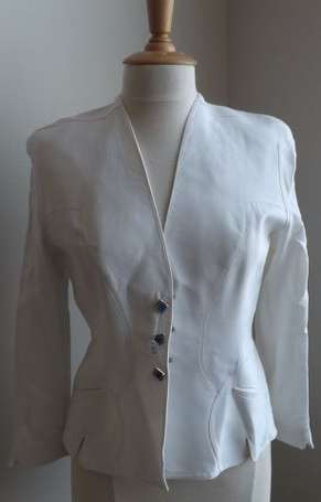 THIERRY MUGLER - Veste Vintage en coton blanc sans