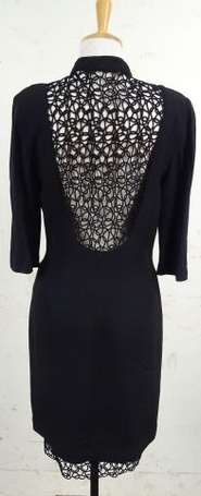 THIERRY MUGLER - Robe Vintage noire avec manches 