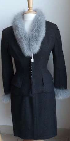 THIERRY MUGLER - Tailleur Vintage en laine chinée 