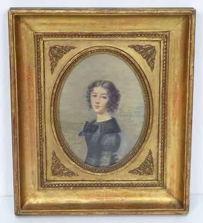 MADAME DUMERAY (act. 1796-1831) Portrait de jeune 