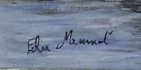MURNOT Félix (1924-) Quatre mâts sur la Seine. 