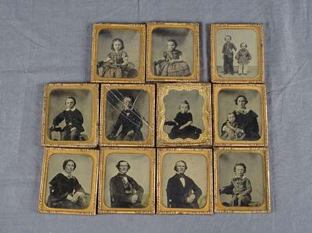 Photo - 11 Ambrotypes Photos américains sur la 