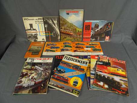 Jouets - 11 Catalogues sur les Trains Miniatures 