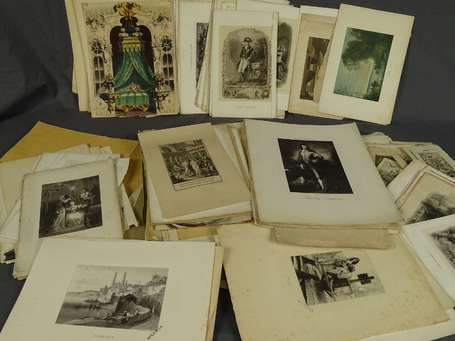 Gravure & Lithographie - Important lot de Gravures